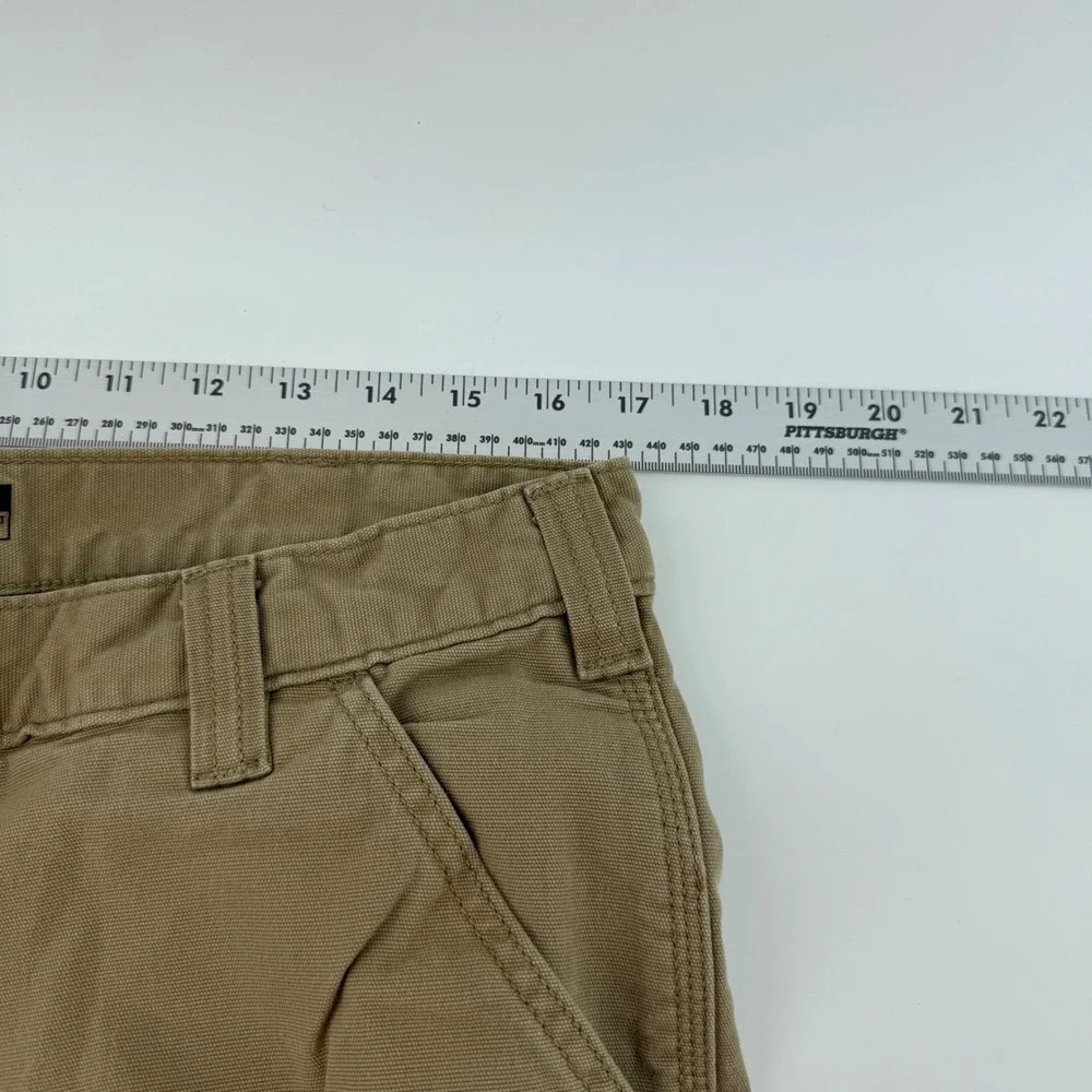 Carhartt Rugged Flex Relaxed Fit Knit Lined Canvas Utility Work Pants Tan 35x34 - Picture 9 of 11